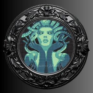 Medusa cross stitch pattern, needlepoint pattern, embroidery pattern, Greek mythology art