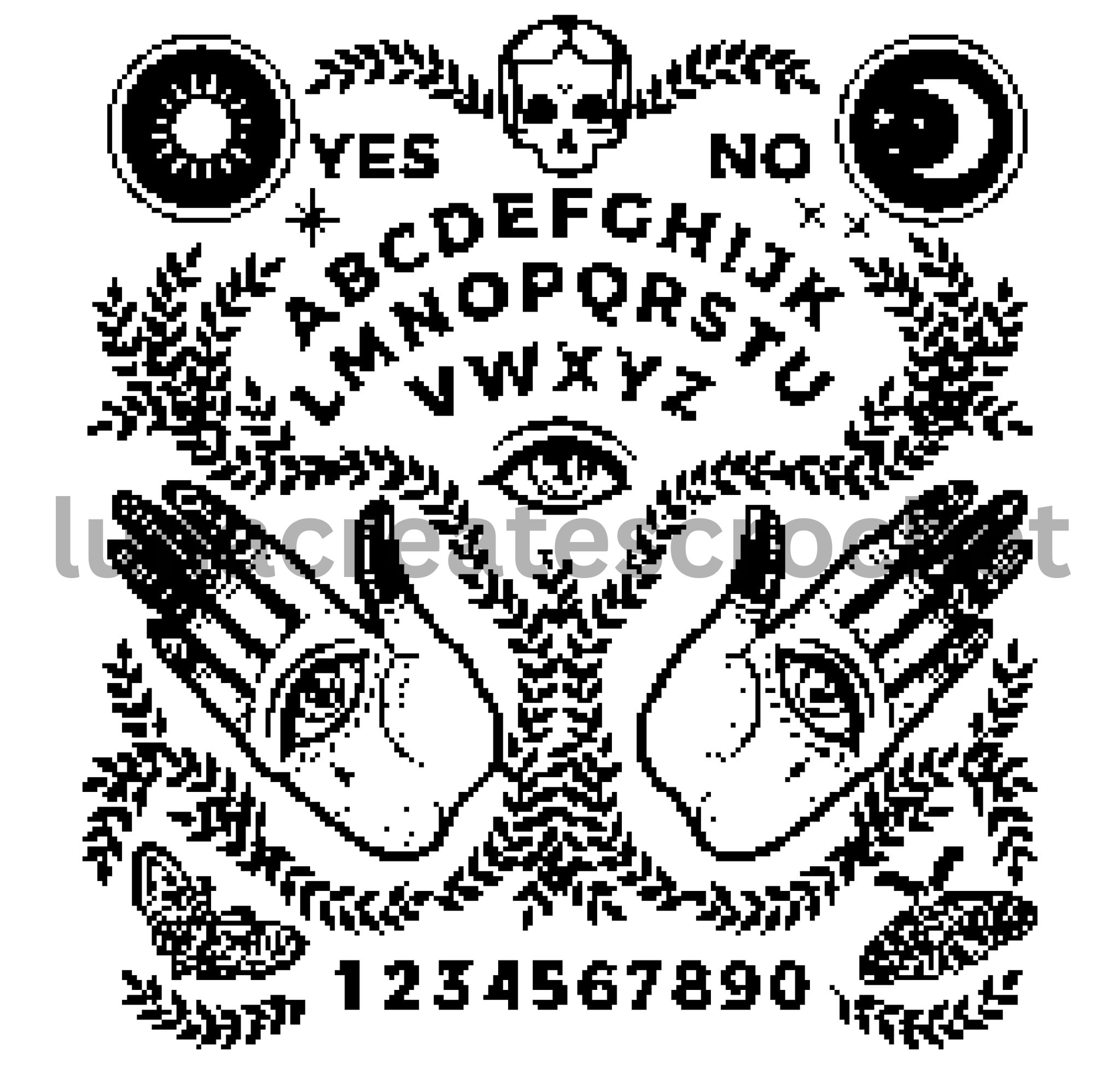 34 Goth Crochet Patterns for Dark, Witchy, and Alternative Makes 24 Ouija Board graphgan