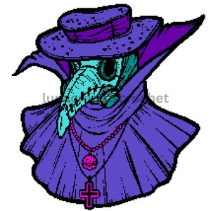 Plague Doctor - graphgan, C2C pattern, throw, blanket, crochet