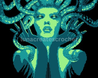 Medusa Tapestry Crochet Pattern: Blanket Throw (Digital Download)