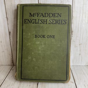 McFadden English Series Book One 1925 Elementary Textbook
