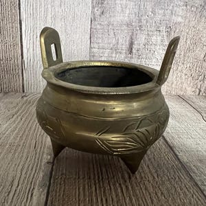 Chinese Brass Censer Tripod Incense Burner
