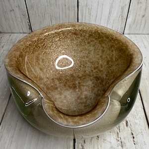 Murano Glass Alfredo Barbini Bowl - Gold