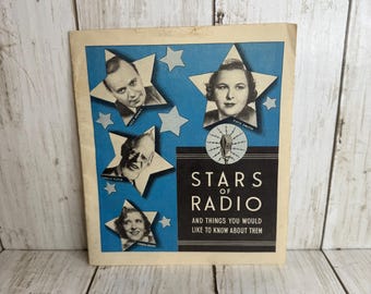 1930’s Stars of Radio Advertisement Pamphlet