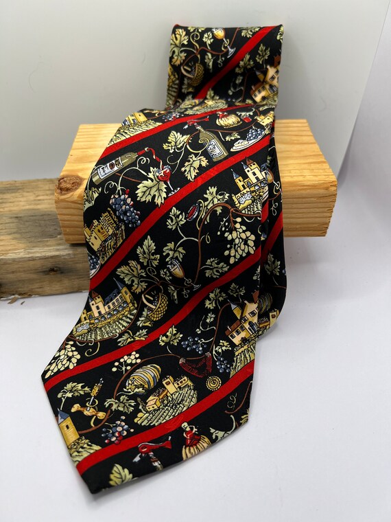 Nicole Miller Wine Country Vintage Necktie