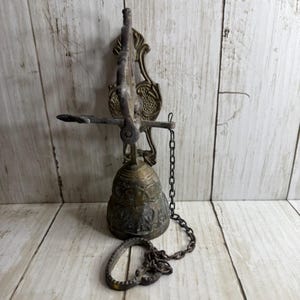 Antique Wall Mount Brass Bell