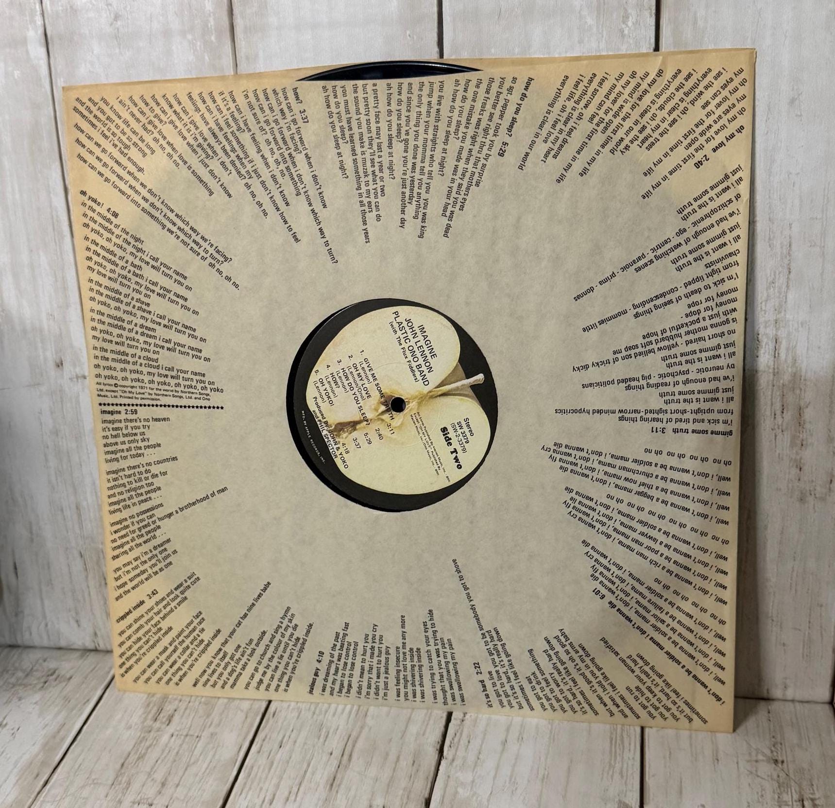 John Lennon Plastic Ono Band Imagine Vinyl Record LP SW 3379