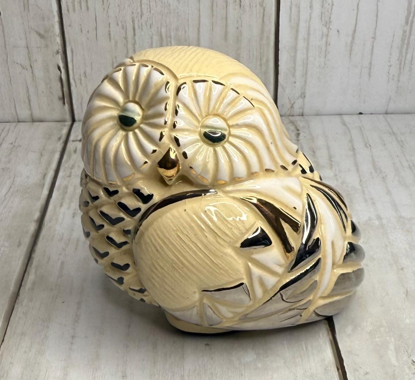 Ceramic Artesania Rinconada De Rosa Owl