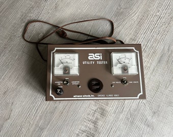 Vintage ASI Utility Plug Tester Ammeter