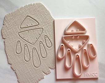 All-In-One Polymer Clay Cutter with Hole Punch | Statement Earrings | E-123