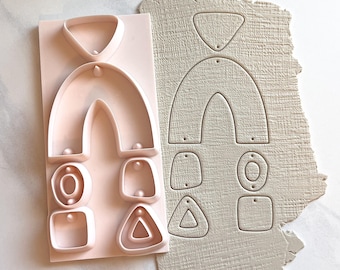 Mod Pop Arch All-In-One Polymer Clay Cutter and Hole Punch | Statement Earrings E-20