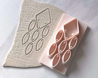Diamond Drop All-In-One Polymer Clay Cutter and Hole | Statement Earrings | E-5