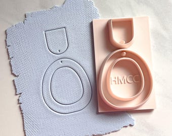 Organic Oval All-In-One Polymer Clay Cutter | Statement Earrings | D-1