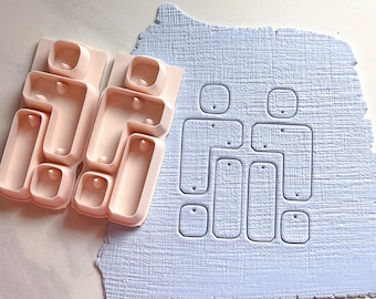 All-In-One Geometric Polymer Clay Cutter & Hole Punch Tool | Statement Earrings |E-27