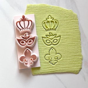 Mardi Gras All-In-One Polymer Clay Cutter and Hole Punch Tool