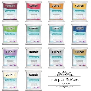 Cernit Translucent Polymer Clay 250 g Professional High-Clarity Clay | All Colors Available