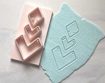 Stacked Angle All-In-One Polymer Clay Cutter | Statement Earrings | E-10