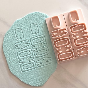 All-In-One Cutter or Deconstructed Set | Polymer Clay Cutter & Hole Punch Tool | Statement Earrings | E-25