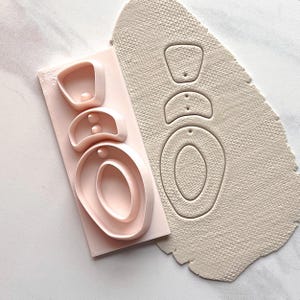 Oval Drop All-In-One Polymer Clay Cutter & Hole Punch Tool | Statement Earrings | E-21