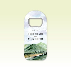 Personalized Wedding Favor Bottle Opener Magnet: Bulk Thank You Gifts