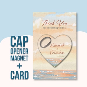 Wedding Magnets for Guests, Wedding Souvenir, Save the Date Bottle Opener, Favor for Guests, Custom Fridge Magnet