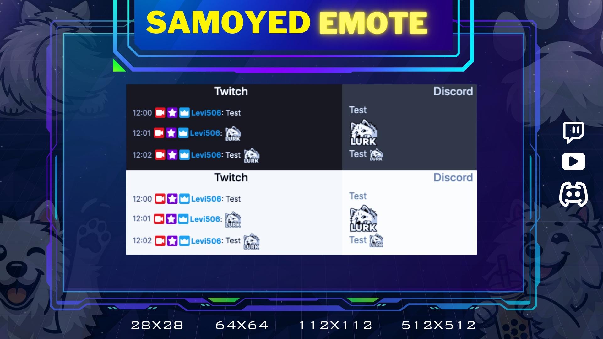 12x Emote Pack Twitch Samoyed Emote Dog Emote Animal Emote Spitz Emote ...
