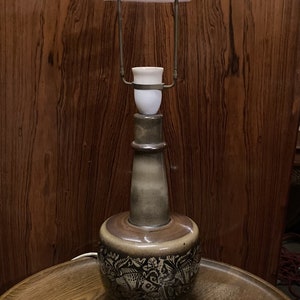 Beautiful Nils Thorsson stoneware table lamp from Royal Copenhagen