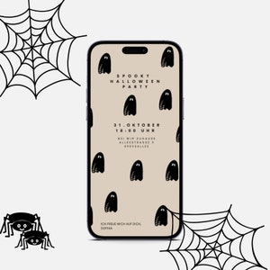 eCARD Halloween Party Invitation | Digital WhatsApp Card Halloween Party | Personalized invitation cards can be customized