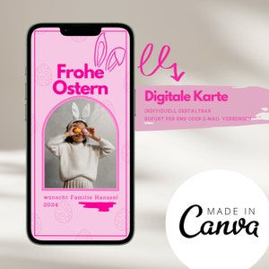Digital card Happy Easter | customizable greeting card for Easter | eCard to send via Whatsapp