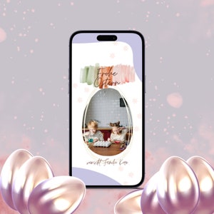 eCARD Biglietto di auguri di buona Pasqua famiglia | Scheda WhatsApp digitale Buona Pasqua | I biglietti d'invito personalizzati possono essere progettati individualmente