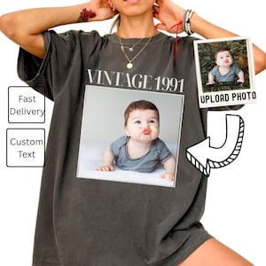 Personalized Photo Birthday Shirt: Custom Comfort Colors Tee