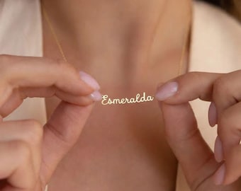 Custom Cursive Name Necklace 18K Gold Plated, Jewelery necklace Personalized Birthday Gift for Girlfriend