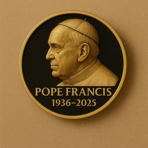 Pope Francis Memorial Coin: Catholic Brass Keepsake - Religious Gift