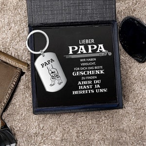 Porte-clés personnalisable de 1 à 5 prénoms papa/grand-père, cher papa, vous nous avez déjà offert un cadeau pour la fête des pères