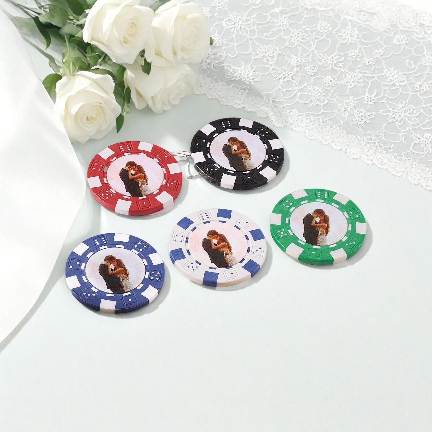 Protège-cartes En Métal – Diam. 4 Cm – Accessoire Poker – Collection Et Porte-bonheur – Cadeau Pour Joueurs