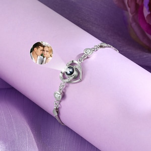 Personalized Photo Bracelet, Photo Projection Bracelet , Best Friend Gift, Memorial Picture Inside Bracelet,Gifts for Mom Lover Girlfriend