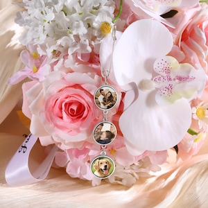 Personalisierte Brautstrauß Charme, Blumenstrauß Foto Charme, Brautstrauß, Braut Charme, Erinnerungszauber, Blumenstrauß Charme, Hochzeit Erinnerungsgeschenke
