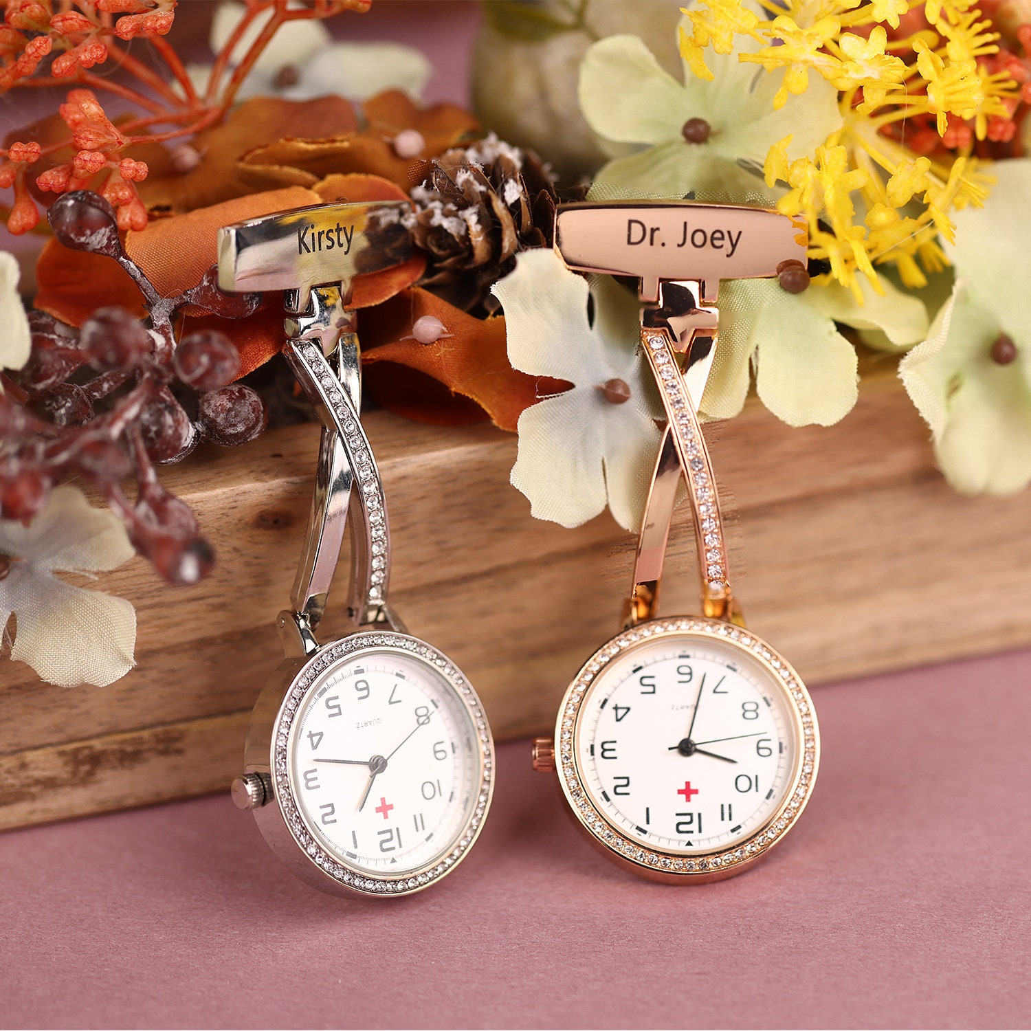 Custom Watch for Nurse, Engraved Name Pocket Watch for 