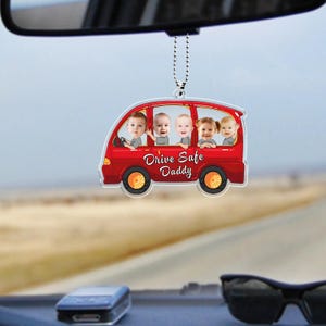 Personalized Acrylic Car Hanger, Drive Safe Daddy Acrylic Car Hanging, New Dad Gift, 1st Fathers Day Gift For Him, Gift for Husband/Father image 20