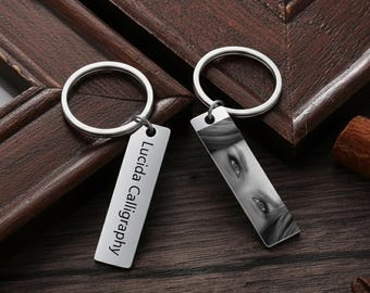 Custom Human Eyes Photo Keychain, Eye Picture Key Ring, keyring with eye,Engraved Text Keychain ,Stainless Steel keyring ,Anniversary Gifts