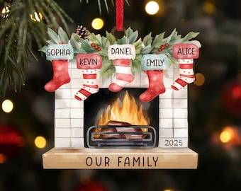Personalized Christmas Hanging Ornament ,family stocking,Christmas Decoration,family name ornament,Fireplace Decoration,christmas gift