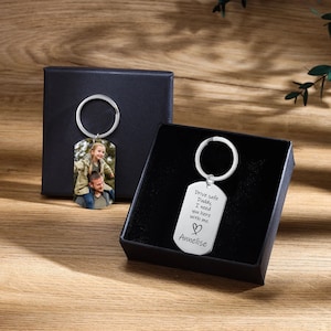 Porte-clés papa pour nouveau papa, porte-clés personnalisé pour la fête des pères, cadeaux de nouveau-né, à papa maintenant, vous pouvez me porter aussi, j'ai hâte de vous rencontrer