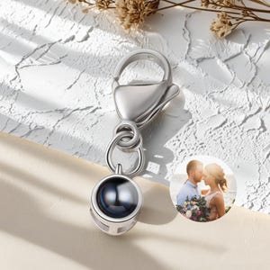 Custom Projection Keychain, Personalized Keyring with Photos or Text,Photo Keychain,Picture Keychain,Memorial Photo Gifts For Her For Him