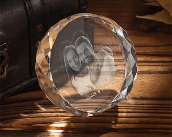 3d crystal photo, Engraved Laser Etched Picture 3D Crystal Brick,3d crystal lamp,Home Decor Portrait,Memorial Wedding Anniversary Gift