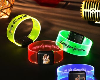 Custom LED Wristband,Wrist band Festival,Party Gear LED,Glow in the Dark,Light-Up Bracelet,Nightlife toy,radiant artifacts,Event Party Light