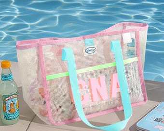 Shadow Monogram Bag,Custom Name Beach Bag,Sandproof Beach Tote Bag,Waterproof Pool Bag,Girl Trip Beach Bag,Beach Bag Storage,Bridesmaid Gift