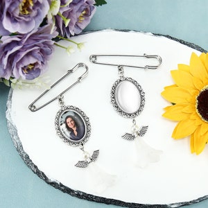 Custom Bridal Bouquet Photo Charm,Bridal Bouquet Charm,Memory Remembrance Pin,Bridal Shower Gift,Bride Flower Bouquet,Wedding Memorial Gifts