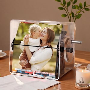 Aangepaste geheugendoos foto, flipbook, fotocadeau kruk, acryl flip-fotokubus, cadeau fotolijst, animatiecadeau, jubileumcadeau