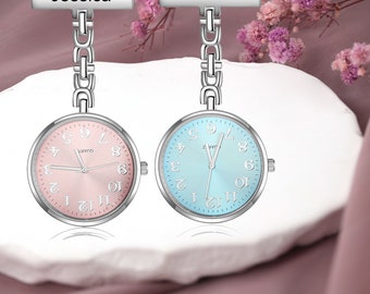 Personalized Nurse Watch Engrave Name,Nurse Pocket Watch,Nurse Students Gifts,Fob Watch Nurse,Gift for Nurses, Midwives, and Vet