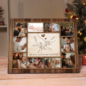 10 Photo Father's Day Collage,Family Memory Photo Collage,Canvas Print,Father And Son,Children Memories,Gifts For Dad, Father's Day Gift